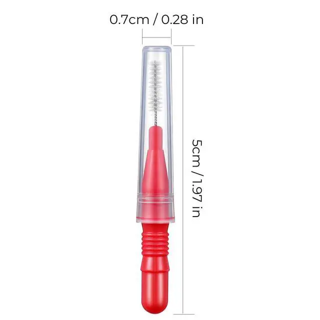 Alt view image 5 of 7 - 50 Pcs Care Tool Interdental Tooth Floss: Plastic Tooth Floss Toothpick 2.5mm, Dental Head for Daily Oral Hygiene, Teeth Cleaning Tool & Oral Care Accessories for Home & Travel, Red