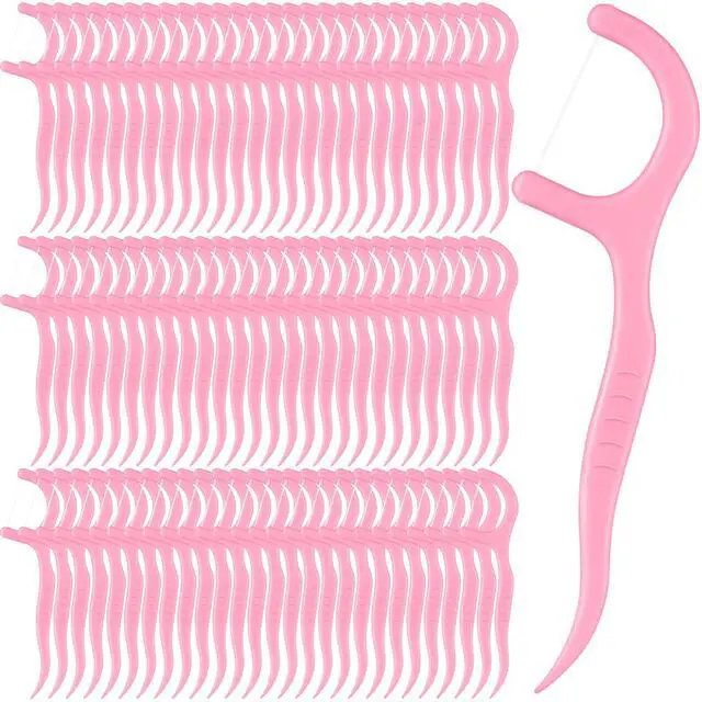 Main image of Tooth Picks Flossers Dental Floss Picks for Adult,Pink | Non Breakable Floss Picks Bulk, Unflavored Toothpicks for Family Daily Use, Travel Flosser Picks, Easy Grip Handle Design