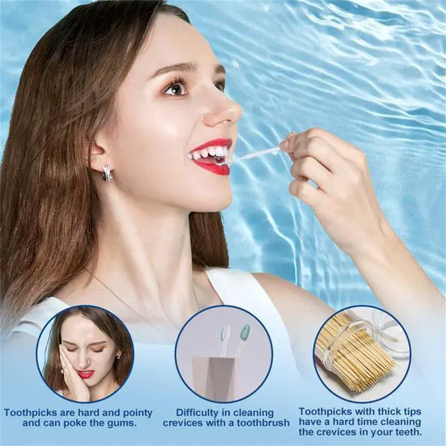 Alt view image 7 of 7 - Super Deer 300Count Brushpicks Interdental Toothpicks,Soft Bristle Dental Floss Picks Toothpicks,Helps Removes Plaque and Debris Between Your Teeth (3)