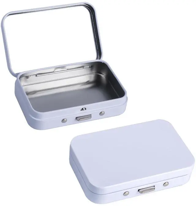 Main image of 2Pack Dental Floss Portable Case,Refillable Portable Floss Pick Holder Container with Mirror,Small Floss Dispenser for Travel, Dates and Hotels(White)
