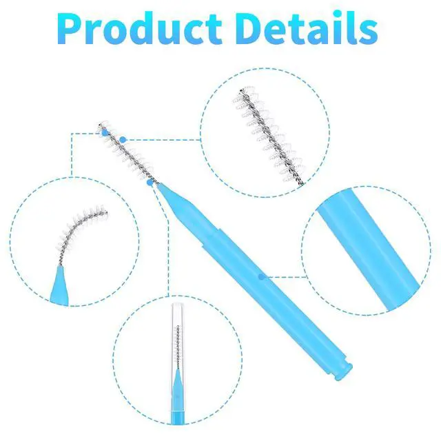 Alt view image 4 of 7 - 100 Pcs Interdental Brushes, 6 Sizes Braces Flossers for Cleaner | Braces Brush Soft Dental Brushes Toothpicks Dental Floss Picks Dental for Braces Oral Cleaning(10 Colors)