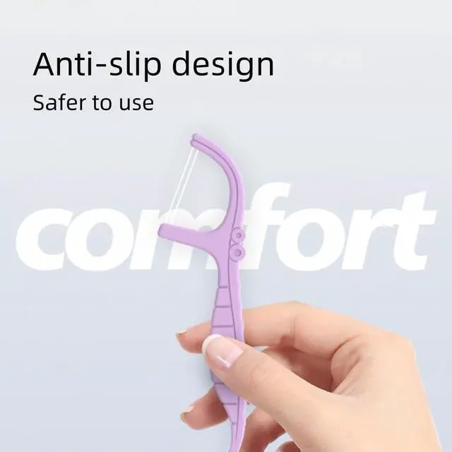 Alt view image 6 of 7 - Anti-Caries Twin-Line Dental Floss Picks - 200 Count (Pack of 1), Fresh Lime Flavour Toothpicks, Teeth Cleaning Sticks