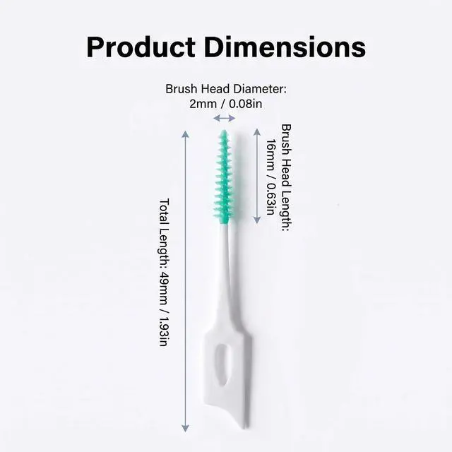 Alt view image 3 of 6 - 300 Pack Dual-Use Interdental Brushes,Disposable Dental Picks | Soft Silicone Premium Dental Floss Picks for Effective Teeth Cleaning,with On-the-go Case(200pcs Green+100pcs Blue)