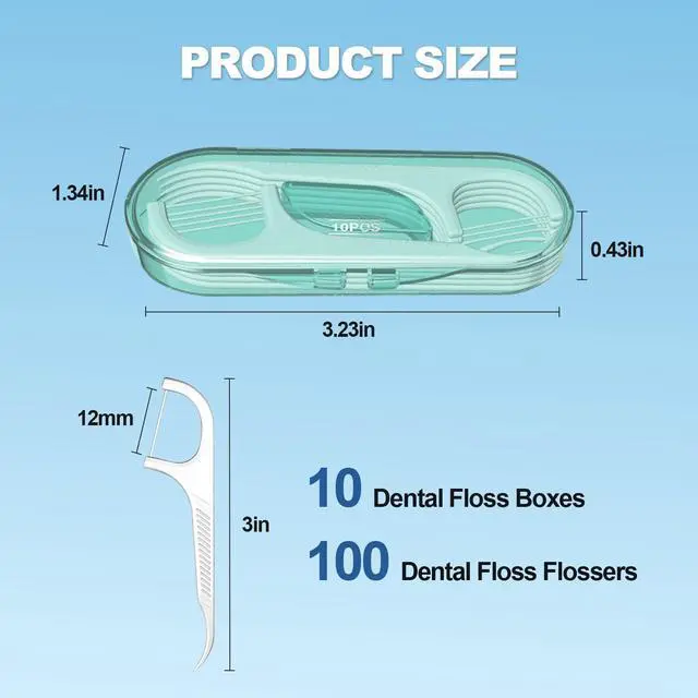 Alt view image 2 of 7 - 10 Pack Flosser Dispenser Dental Floss Case, Mini Floss Picks, Professional Toothpicks with Travel Case, Travel Purse Essentials for Teeth Cleaning, Portable and Hygienic