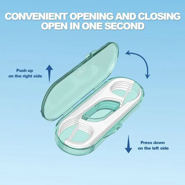 Alt view image 3 of 7 - 10 Pack Flosser Dispenser Dental Floss Case, Mini Floss Picks, Professional Toothpicks with Travel Case, Travel Purse Essentials for Teeth Cleaning, Portable and Hygienic