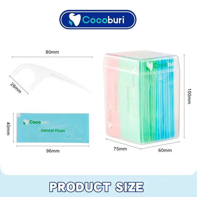 Alt view image 2 of 7 - Individually Wrapped Floss Pick-Flosser for Adults with Handy Case | Mini Disposable Dental Floss Singles Bag for Travel, Hotel, Restaurant, Office, Car, WeddingFlossing Sticks for Family