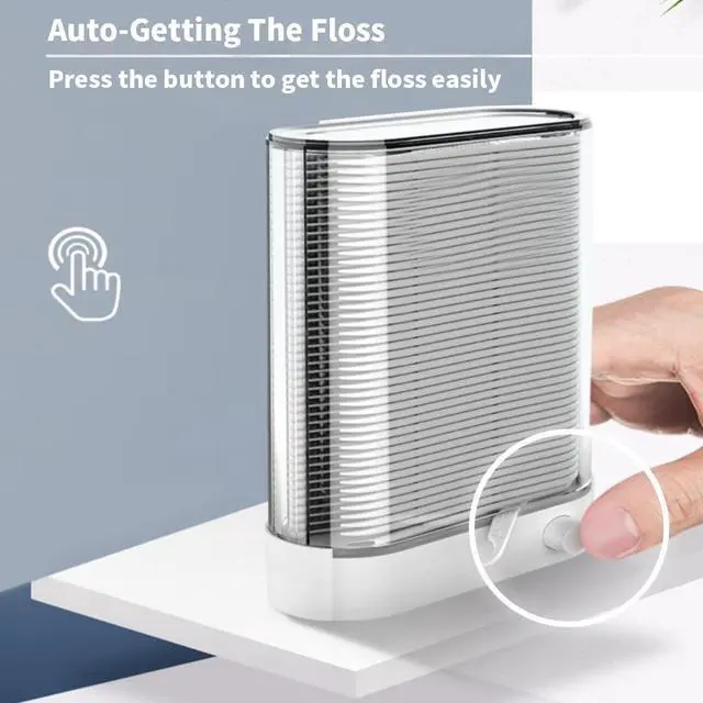 Alt view image 2 of 7 - Floss Pick Dispenser, Automatic, 88 Count | Dental Floss Holder for Travel,Touch Sides to Release 1 at a Time,Refillable,Portable Plastic,Holds 88 Tooth Picks