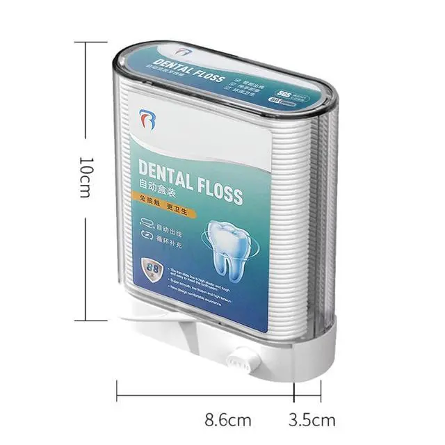 Alt view image 5 of 7 - Floss Pick Dispenser, Automatic, 88 Count | Dental Floss Holder for Travel,Touch Sides to Release 1 at a Time,Refillable,Portable Plastic,Holds 88 Tooth Picks
