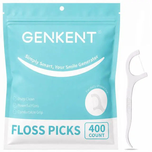 Main image of Floss Picks, 400 Count Dental Floss Sticks, Tooth Picks Flossers, Teeth Cleaning Tools with Toothpicks