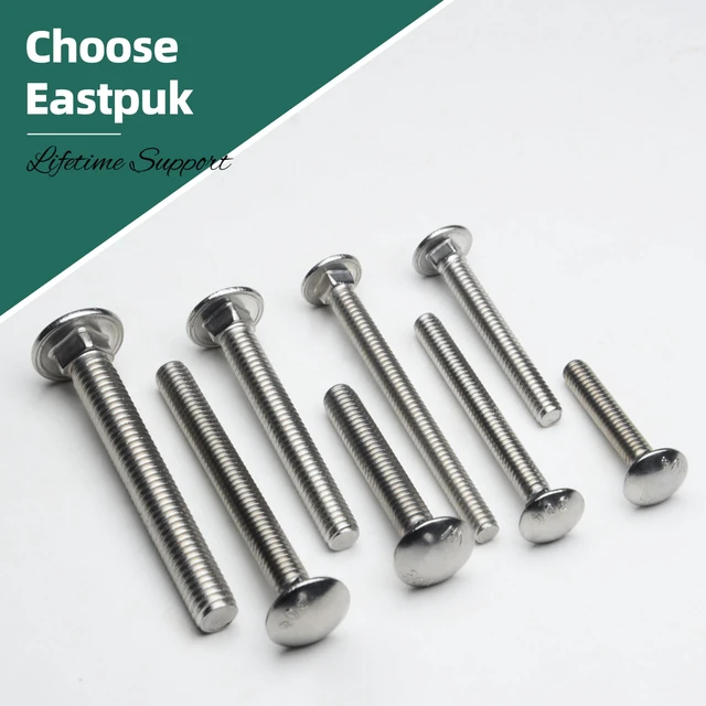 Alt view image 6 of 7 - 60Pcs 1/4-20 Carriage Bolts Assortment Kit with Nuts and Washers, 304 Stainless Steel Round Head Square Neck 1/4 Carriage Bolts and Nuts Kit, Full Thread for Outdoor