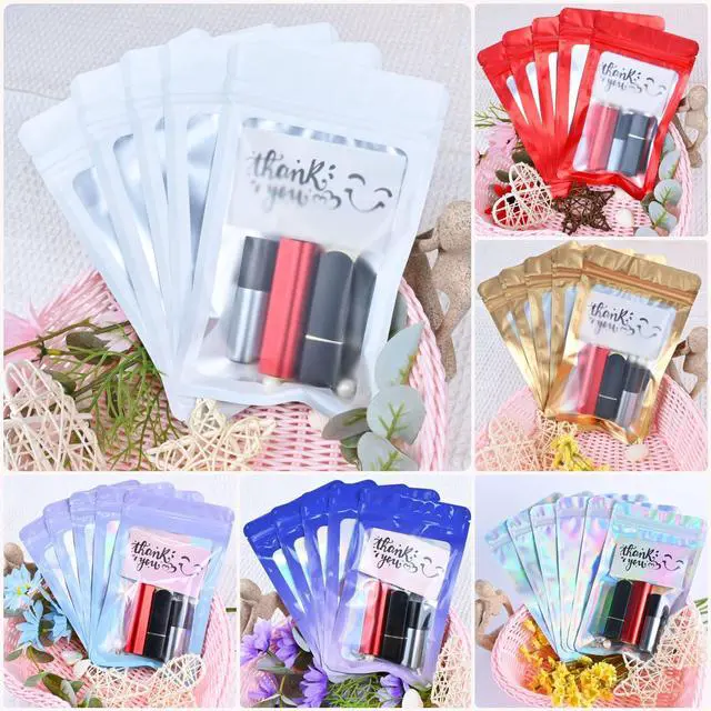 Alt view image 5 of 7 - Resealable Mylar Pouch Pen Bags Great for Office Home Party Favor Food Storage Cookies Sample Jewelry Snack (100PCS, Black Color, 3 x 4.7 inch)