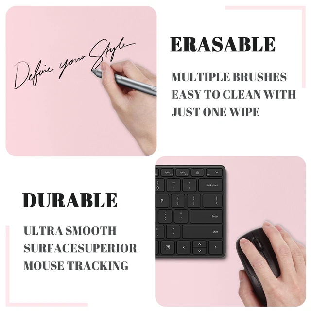 Alt view image 2 of 7 - Dry Erase Desk Mat, Erasable Writing White Board for Making Plans | Waterproof Desk Pad, Non-Slip Large Desktop Protector for Office, Home, School 31"x13"