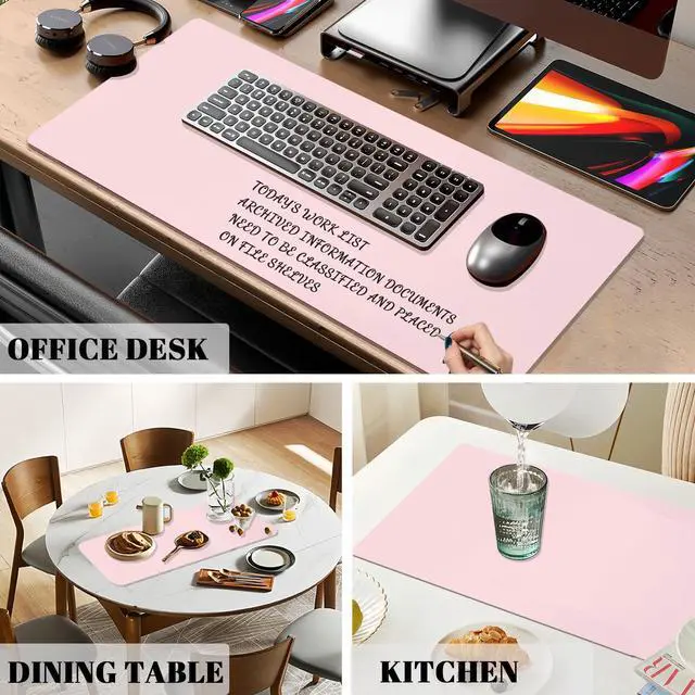 Alt view image 7 of 7 - Dry Erase Desk Mat, Erasable Writing White Board for Making Plans | Waterproof Desk Pad, Non-Slip Large Desktop Protector for Office, Home, School 31"x13"