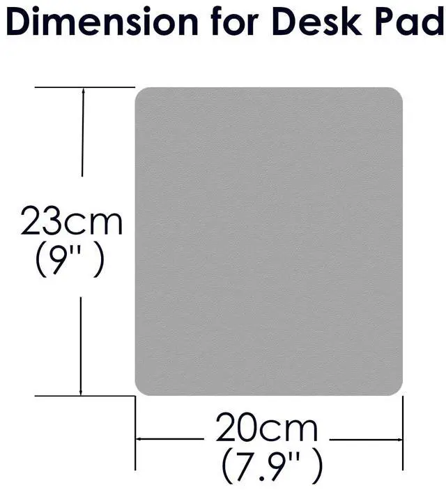 Alt view image 7 of 7 - Leather Desk Pad Protector, Waterproof Mouse Pad, PU Desk Mat, Office Desk Cover, Desk Writing Mat for Office/Home/Work/Cubicle (Gray/Silver) 9x8 in