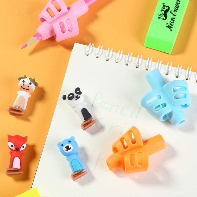 Alt view image 7 of 7 - Pencil Grips for Kids Handwriting, 20 Pack | Writing Aid Tools for Beginners, Preschoolers & Toddlers, Training Pencil Holders for Righties, Lefties & Adults
