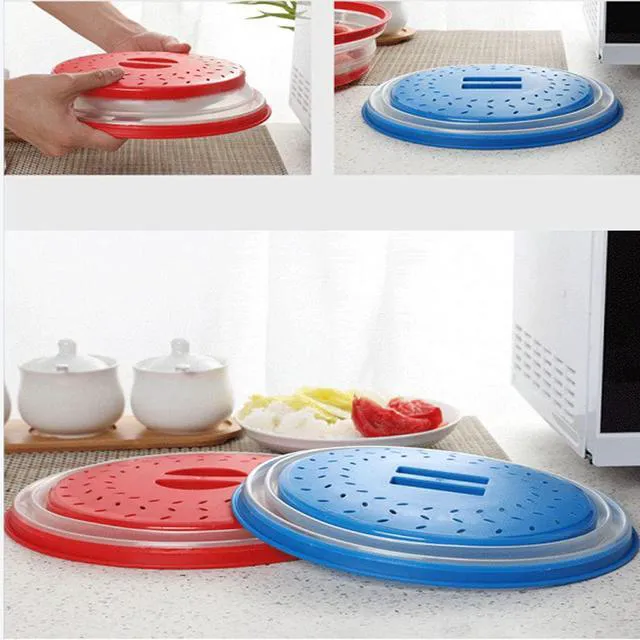 Alt view image 4 of 7 - Collapsible Microwave Splatter Cover, 10.5 Inch, Dishwasher-safe, Microwave Plate Cover With Steam VentBPA-Free Silicone & Plastic (Light purple)