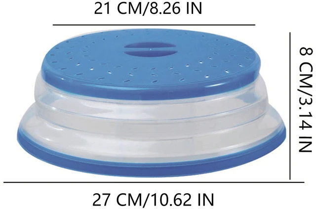 Alt view image 2 of 7 - Collapsible Microwave Splatter Cover, 10.5 Inch, Dishwasher-safe, Microwave Plate Cover With Steam VentBPA-Free Silicone & Plastic (Light purple)