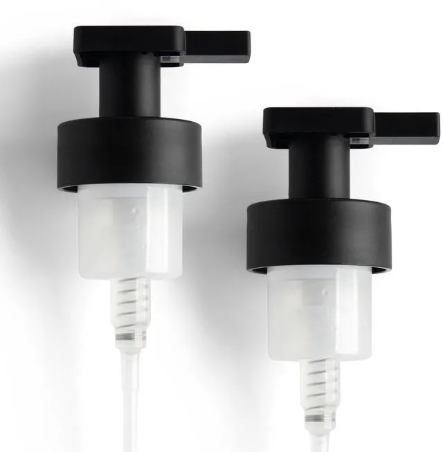 Main image of Foaming Replacement Pump Set - 2 Pack - 40mm (1.57) Wide Rim (40/410 Neck Size) - Unique Matte Black Finish - High Rated 1.66c Foam Output for Maximum Foam