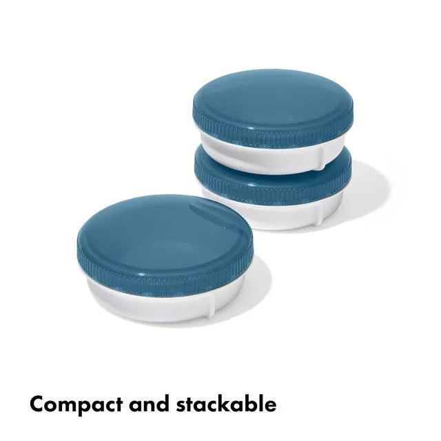 Alt view image 2 of 4 - Good Grips Prep & Go Leakproof Condiment Container - 2 oz, Ocean Blue | 2 oz Containers Ideal for Salad Dressing, Sauce, Nuts, Portable for Dipping and Snacking, Meal Prep Essential