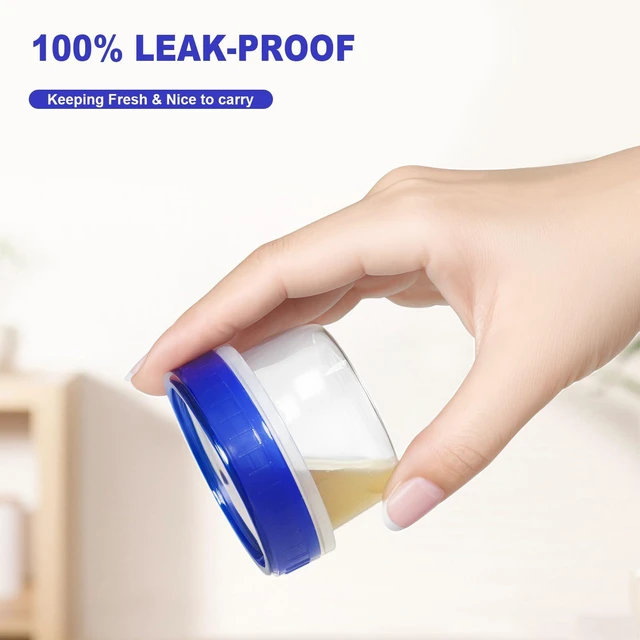 Alt view image 3 of 4 - Salad Dressing Container to Go Reusable - 2 Oz Plastic Sauce Container With Leak-Proof Twist Lids(12 Pcs)