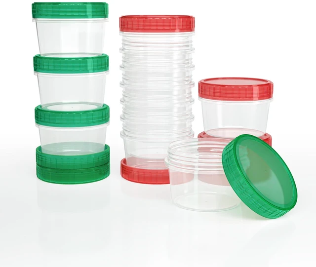 Alt view image 4 of 4 - Salad Dressing Container to Go Reusable - 2 Oz Plastic Sauce Container With Leak-Proof Twist Lids(12 Pcs)