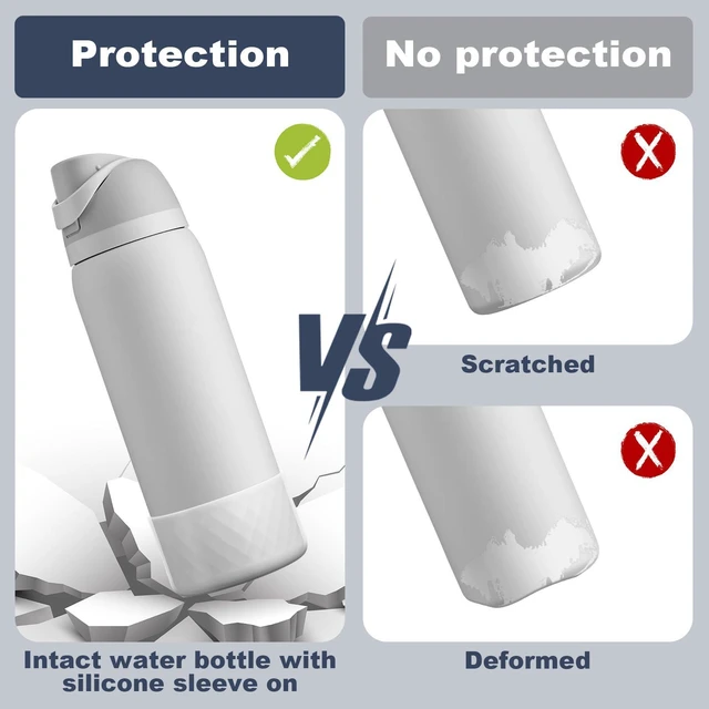 Alt view image 3 of 7 - Silicone Boot for Owala Water Bottle 32 oz, Anti-Slip Protective Sleeve for FreeSip/Twist/Flip Stainless Steel Water Bottles Accessories