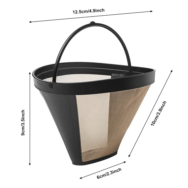 Alt view image 2 of 3 - Reusable #4 Cone Coffee Filter Basket for Cuisinart Coffee Makers Cuisinart Coffee Accessories - 1 Pack Permanent Replacement for Cuisinart Coffee Brewers