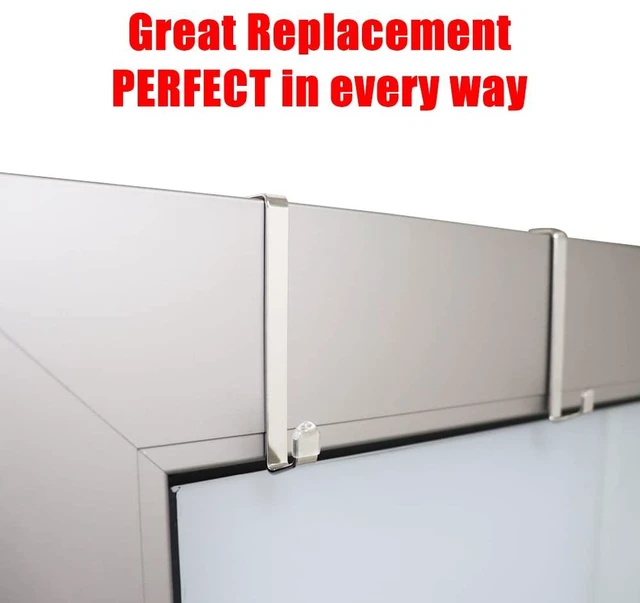 Alt view image 3 of 5 - Heavy-duty Single Over Door Hooks, Stainless Steel Hanger Organizer for Hanging Bag, Towel, Bath Robe, Shoe Rack, Fit 1-1/2" to 1-3/4", Rubber Protective Head, Great Replacement (Silver, 4 Pack)