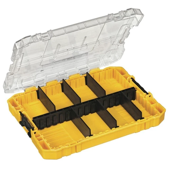 Alt view image 3 of 5 - Tool Box, Medium 8-Compartments Small Parts Organizer, Portable Tough Case Screw Organizer Toolbox with Customazible Dividers (DWAN2190)