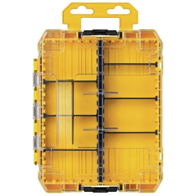 Alt view image 4 of 5 - Tool Box, Medium 8-Compartments Small Parts Organizer, Portable Tough Case Screw Organizer Toolbox with Customazible Dividers (DWAN2190)