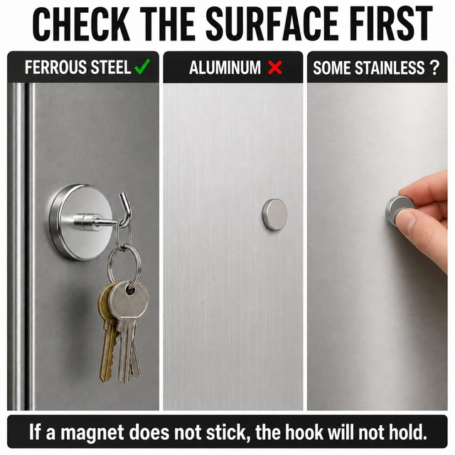 Alt view image 3 of 6 - Extra Strong Magnetic Hooks (2 Pack, Chrome) Heavy Duty Neodymium Magnet Hooks