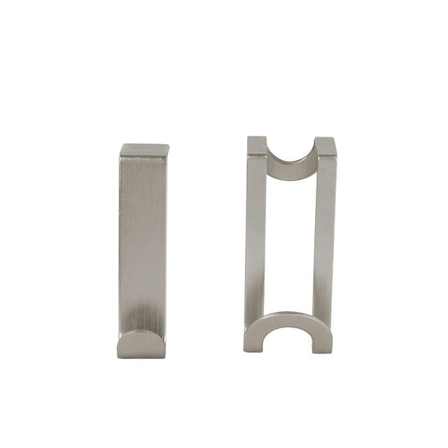 Alt view image 5 of 7 - Over Cabinet Door Hook 2 Pack Kitchen Cabinet Organizer for Towel Holder Storage, Over the Cabinet Hooks for Hand Towels and Dish Cloths, Brushed Nickel
