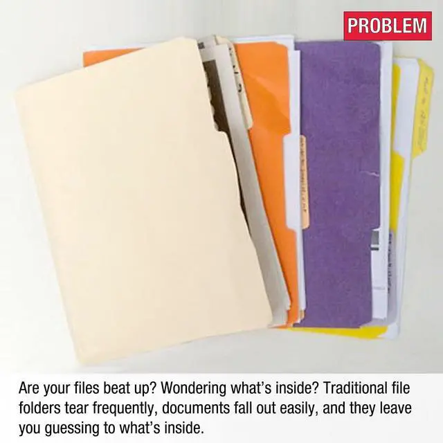 Alt view image 2 of 6 - Poly Color File Folders Letter Size, 3rd-Cut Tabs Set of 18 PocketFiles Heavy Duty Transparent Files, Sealed on 2 Sides to Secure and Protect Documents and are Tabbed for Easy Indexing