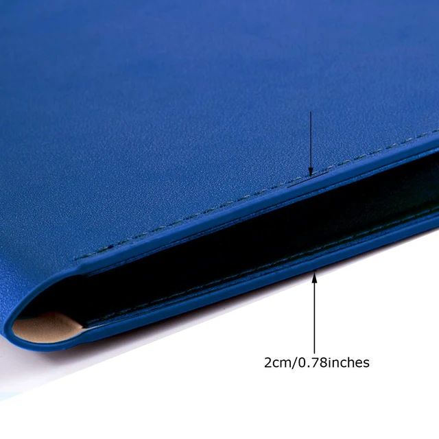 Alt view image 4 of 7 - PU Leather A4 File Folder Document Holder Waterproof Portfolio Envelope Folder Case with Invisible Magnetic Closure Blue (Pack of 2)
