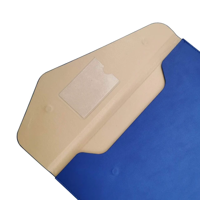 Alt view image 5 of 7 - PU Leather A4 File Folder Document Holder Waterproof Portfolio Envelope Folder Case with Invisible Magnetic Closure Blue (Pack of 2)