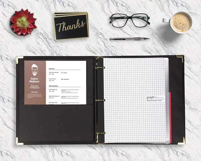 Alt view image 2 of 4 - Leather Binder, Classic Collection, 3 Ring, Executive Presentation Portfolio, 1 Inch (Holds 200 Sheets), Brass Round Ring, Black