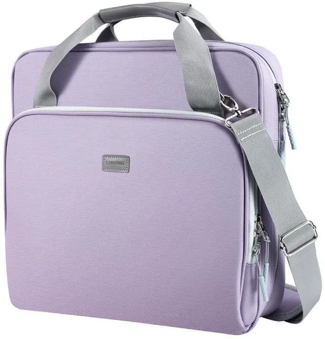Main image of 3 Inch 3 Ring Zipper Binder D-Ring with Strap & Multi-Pockets Binder with Strap 700 Sheet Capacity for School and Office Binder Organizer, Compatible with 13-Inch MacBook/Table, Purple