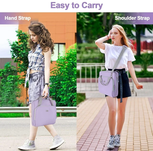 Alt view image 7 of 7 - 3 Inch 3 Ring Zipper Binder D-Ring with Strap & Multi-Pockets Binder with Strap 700 Sheet Capacity for School and Office Binder Organizer, Compatible with 13-Inch MacBook/Table, Purple