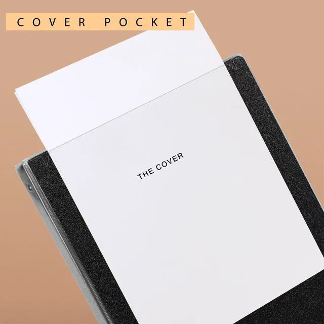Alt view image 5 of 7 - 3 Ring Binder, Glitter 1 Inch Organizer (10.5'' x 11.5'') Holds 8.5 x 11 Letter Size 300 Pages, Waterproof Durable View Binder, 1 Pack, Black