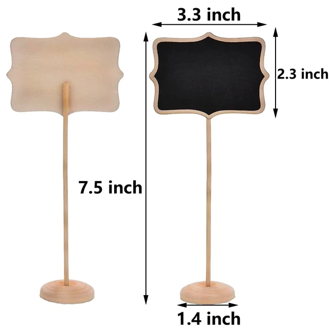 Alt view image 2 of 7 - 20PCS Wood Mini Chalkboard Sign and Replacement Stickers, Food Labels for Party Buffet,Blackboard for Message Board Signs,Weddings Place Cards, Birthday Party