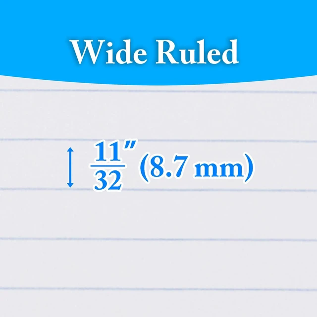 Alt view image 3 of 7 - 1-Subject Wireless Notebook, Wide-Ruled, 80 Sheets, 24-Case 80 wide-ruled sheets, Flat glue-bound spine, 10.5 x 8 in, No wire to snag, Bulk pack, For school and college notes
