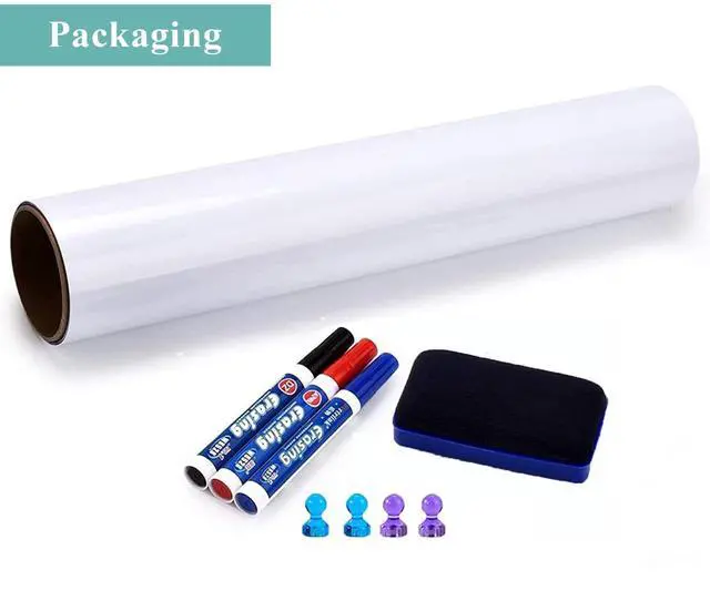 Alt view image 5 of 7 - Small Self-Adhesive Whiteboard Sticker: to-Do Lists at a Glance Magnet-Receptive Dry Erase Decal with No-Ghosting Surface - 18" x 12" Peel-and-Stick Memo Board for Kitchen & Cabinets