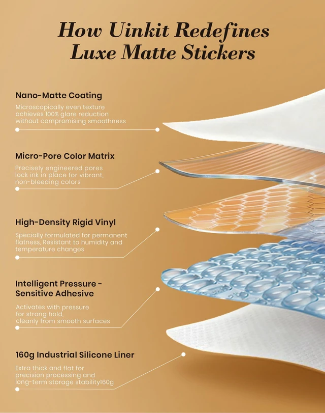 Alt view image 3 of 7 - Matte_Luxe Printable Vinyl Sticker Paper for Branding & Crafts Vibrant Color, Lay-Flat, Adhesive, Removable, 100 Sheets Letter Size for Cutting Machine