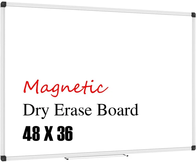 Main image of XBoard Magnetic Whiteboard 48 x 36, White Board 4 x 3, Dry Erase Board with Detachable Marker Tray