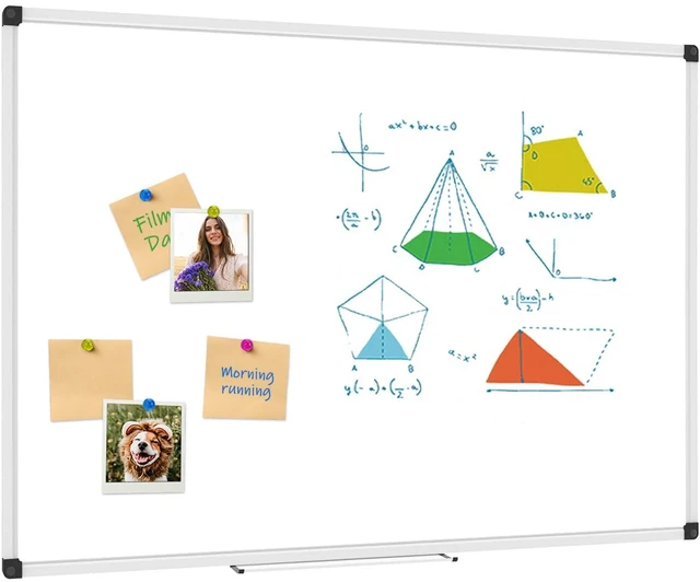 Alt view image 3 of 7 - XBoard Magnetic Whiteboard 48 x 36, White Board 4 x 3, Dry Erase Board with Detachable Marker Tray