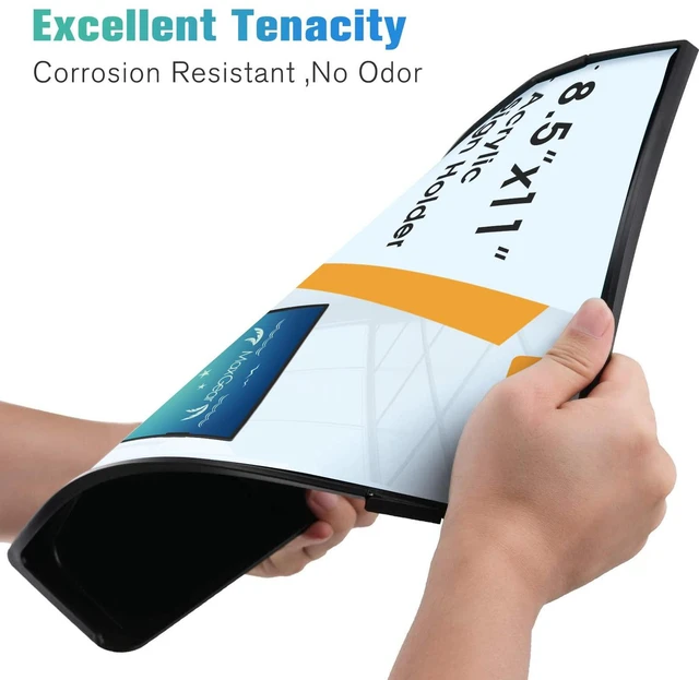 Alt view image 5 of 7 - Fall Resistant Acrylic Sign Holder 8.5 x 11 Inches 12 Pack Slant Back Table Flyer Menu Display Stand, Heavy Duty Acrylic Sign Frame Paper Holder for Business, Store, Restaurant, Black