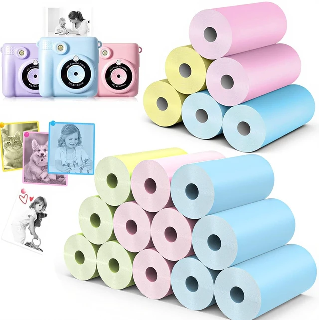 Main image of 18 Rolls Kids Camera Paper Roll Refill Compatible with Most Instant Print Cameras for Kids BPA Free 2.24"x0.98"