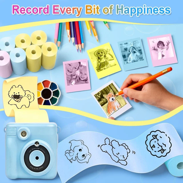 Alt view image 5 of 7 - 18 Rolls Kids Camera Paper Roll Refill Compatible with Most Instant Print Cameras for Kids BPA Free 2.24"x0.98"