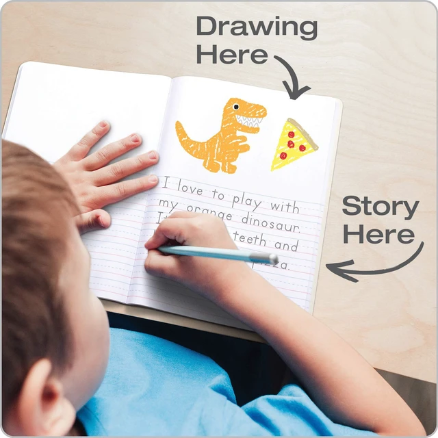 Alt view image 2 of 7 - Primary Composition Notebooks, Kids Handwriting & Drawing Story Journal, Pre-K, Grades K-2, 100 Sheets/200 Pages, 9 3/4 x 7 1/2, (63784) (Pack of 4)