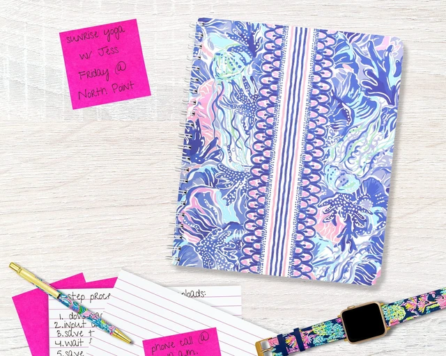 Alt view image 4 of 4 - Large Pink/Blue Hardcover Spiral Notebook, 11" x 9.5" with 160 College Ruled Pages, Shade Seeker